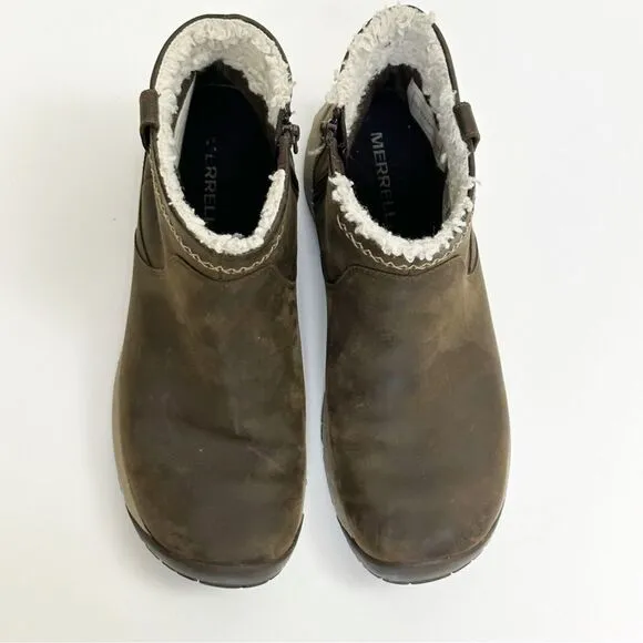 Merrell Encore 4 Bluff Zip Polar Waterproof Winter Boots Espresso 9.5