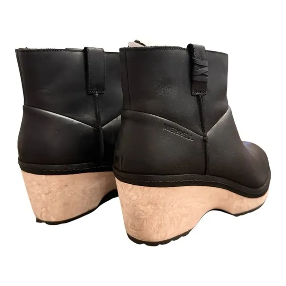 Merrell Halendi Bluff Ankle Boot in Black NWT