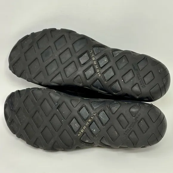 Merrell Jungle Moc Black Full Grain Leather Slip On Shoes Waterproof Casual