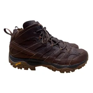 Merrell Men’s Brown Leather Moab 2 Mid Vibram Sole Waterproof Hiking Boots Sz 12