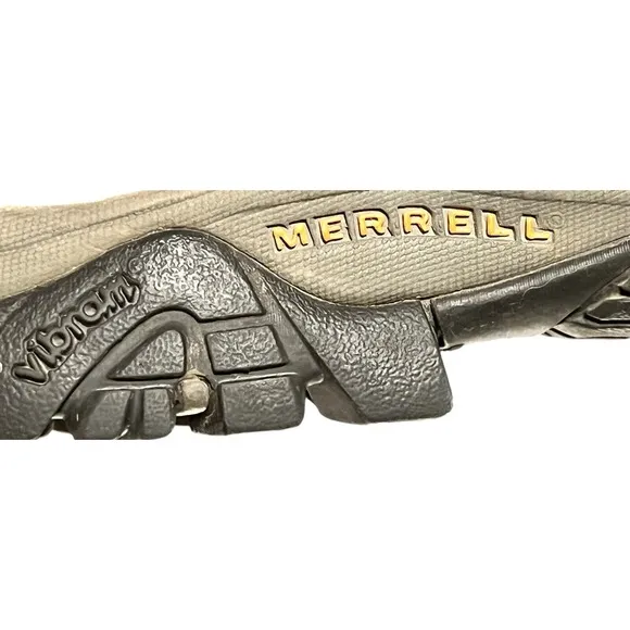 Merrell Moab 2 Earth Mid Mens Waterproof Hiking Vibram Boots Brown Sz 7 Leather