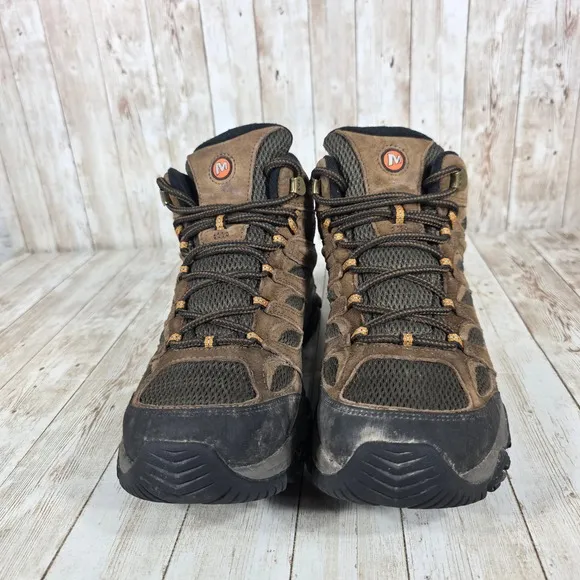 Merrell Moab 2 Waterproof Hiking Boots Vibram Soles Mens Size 10.5
