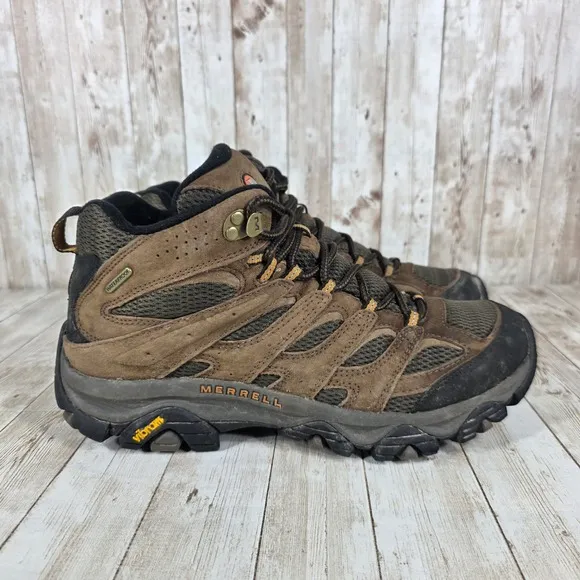 Merrell Moab 2 Waterproof Hiking Boots Vibram Soles Mens Size 10.5