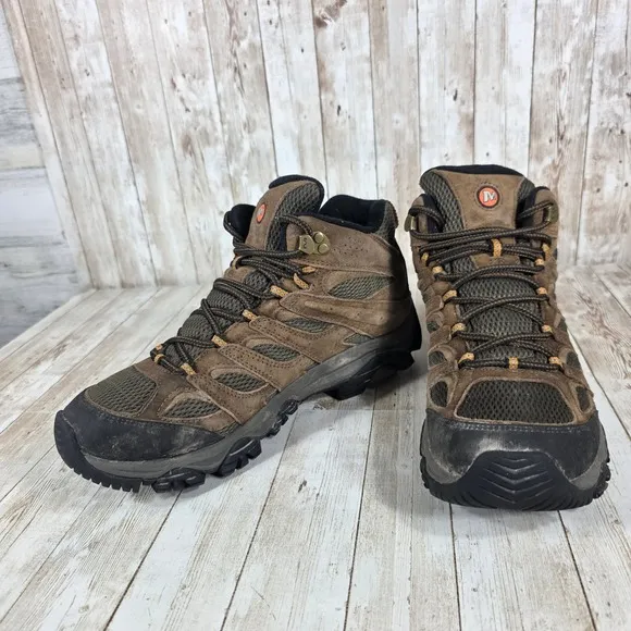 Merrell Moab 2 Waterproof Hiking Boots Vibram Soles Mens Size 10.5