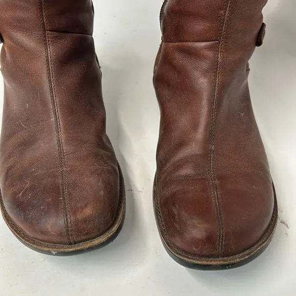 Merrell Tetra Launch Cherry Brown Leather Waterproof Boots Women's Size 7.5
