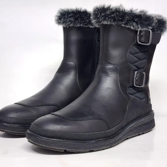 Merrell Tremblant Ezra J95308 Black Faux Fur Boots Women’s Size 8