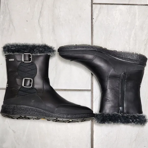 Merrell Tremblant Ezra J95308 Black Faux Fur Boots Women’s Size 8