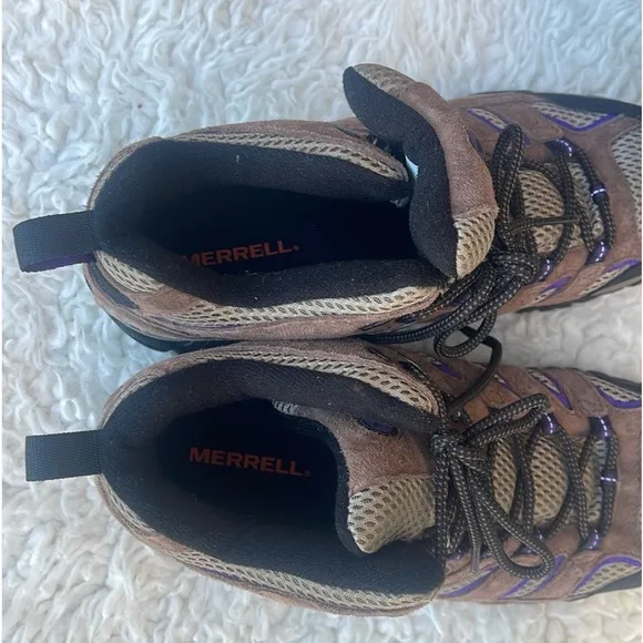 Merrell Women's MOAB 2 VENTILATOR Mid Hiking Bracken Purple Boots Size 11