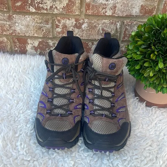 Merrell Women's MOAB 2 VENTILATOR Mid Hiking Bracken Purple Boots Size 11