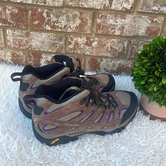 Merrell Women's MOAB 2 VENTILATOR Mid Hiking Bracken Purple Boots Size 11