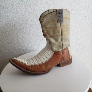 Mexican  Western  Mens Leather Long Point Toe Boots