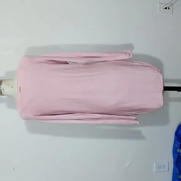 Michael Kors Pink Knit Long Sleeves Tunic Sweater Size M