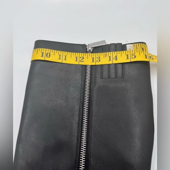 Michael Kors Women’s Black  Upper Leather Long Boots Style Margaret Size 7.5