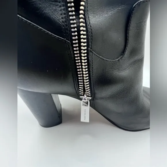 Michael Kors Women’s Black  Upper Leather Long Boots Style Margaret Size 7.5