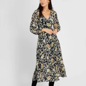 Midi Printed Dress - New With Tags - NEVER WORN - Black Mix