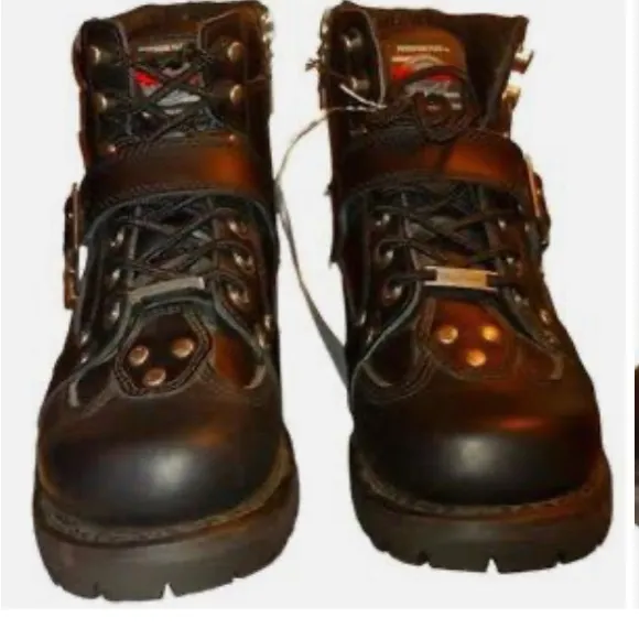 Milwaukee Motorcycle Clothing Women’s Leather Black Road Captain Boots 8.5 Biker