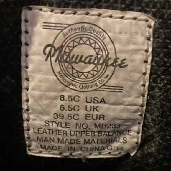 Milwaukee Motorcycle Clothing Women’s Leather Black Road Captain Boots 8.5 Biker