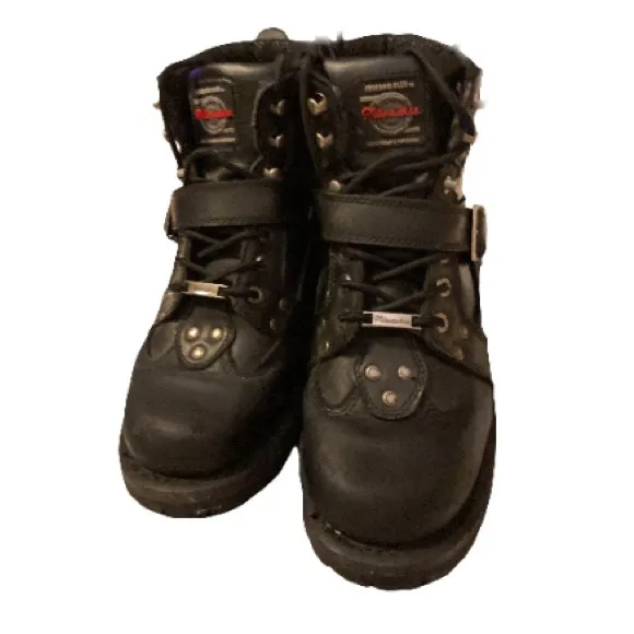 Milwaukee Motorcycle Clothing Women’s Leather Black Road Captain Boots 8.5 Biker