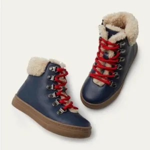 Mini Boden Cozy leather lace up boots