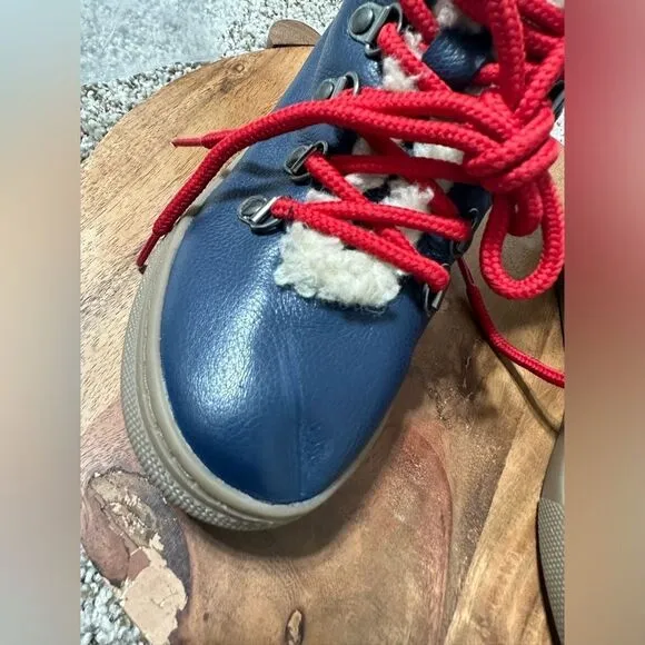 Mini Boden Cozy leather lace up boots