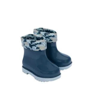 Mini Melissa Toddler Boys Camo Print Short Rain Boots Blue Size 10