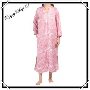 Miss Elaine Bushed Back Satin Short Robe, Paisley