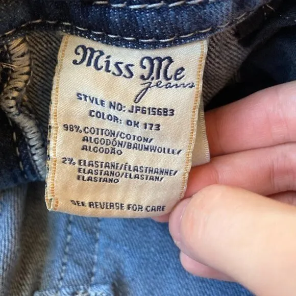 Miss Me Fleur de Lis Boot Jeans Size 28 Tall