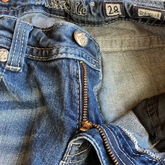 Miss Me Fleur de Lis Boot Jeans Size 28 Tall