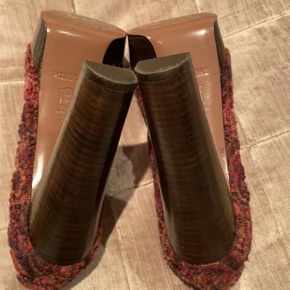 Missoni Boucle Chunky Platform Heels Shoes 38 1/2 Italian
