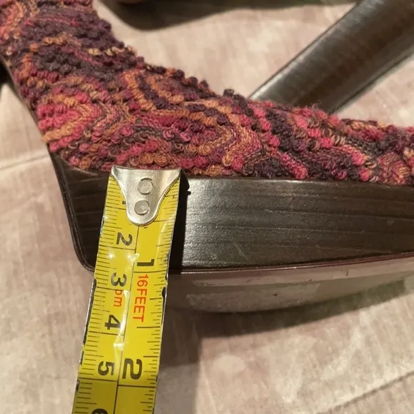 Missoni Boucle Chunky Platform Heels Shoes 38 1/2 Italian