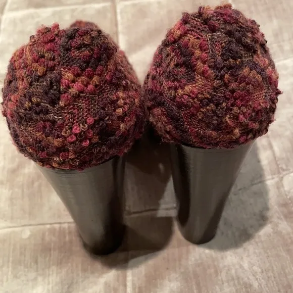 Missoni Boucle Chunky Platform Heels Shoes 38 1/2 Italian