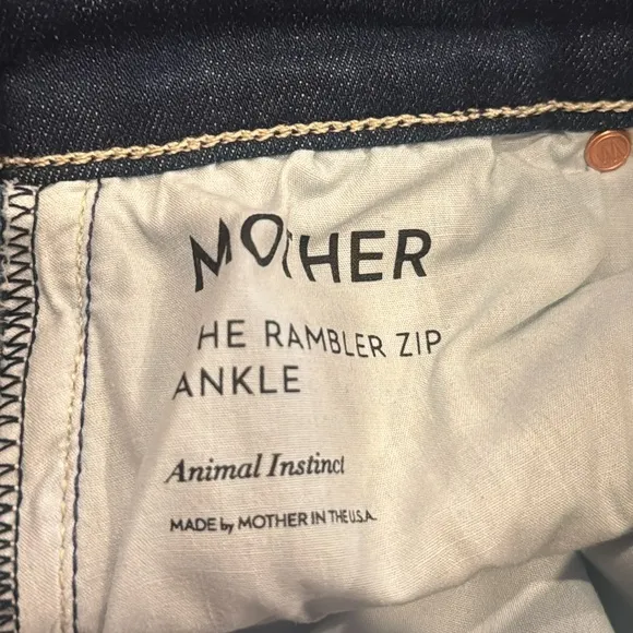 MOTHER denim The Rambler Zip Ankle in Animal Instinct 25 NWT
