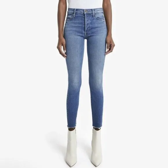 MOTHER The Stunner Ankle Fray Jeans - So Long, Size 25