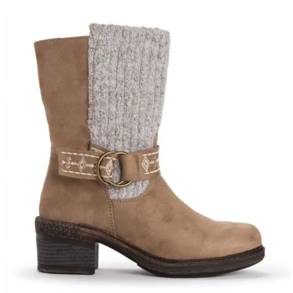 MUK LUKS Women's Arya Alice Boots Size 6 M STONE