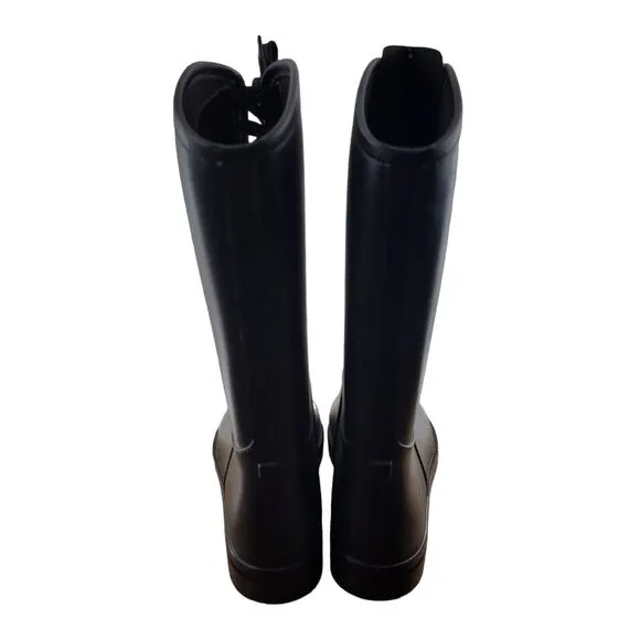 Naot Sporty Dafna Rain Boots Womens Size 10 Black Lace Up Recycled Materials