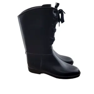 Naot Sporty Dafna Rain Boots Womens Size 10 Black Lace Up Recycled Materials