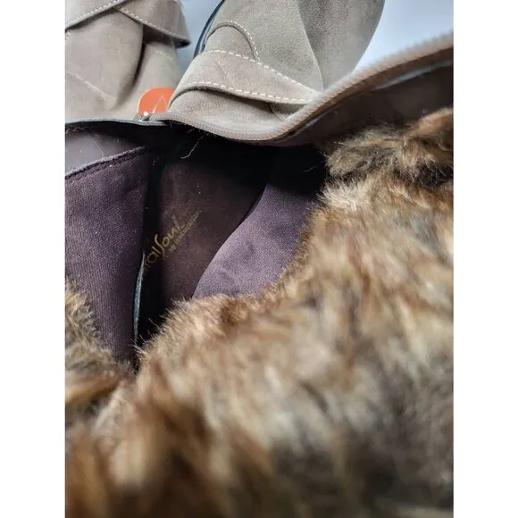 Natural Soul by Naturalizer Shearling  Faux Fur Boot Brown  Size 8M