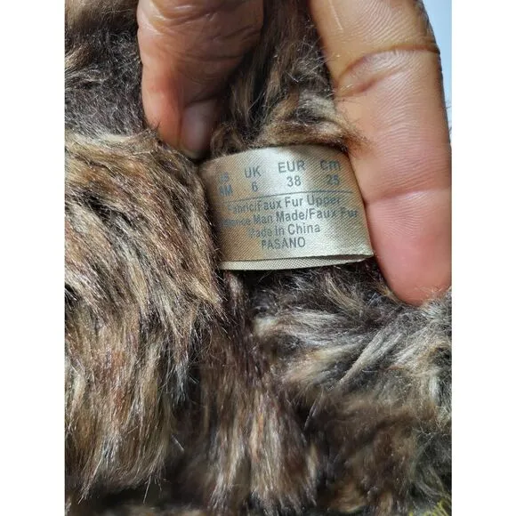 Natural Soul by Naturalizer Shearling  Faux Fur Boot Brown  Size 8M