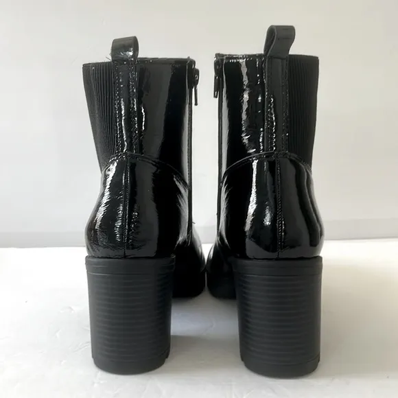 NATURALIZER $179 Women Verney 2 Leather Block Heel Ankle Boots Size 11 Med NWOT