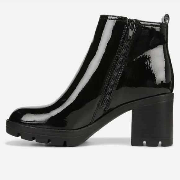 NATURALIZER $179 Women Verney 2 Leather Block Heel Ankle Boots Size 11 Med NWOT
