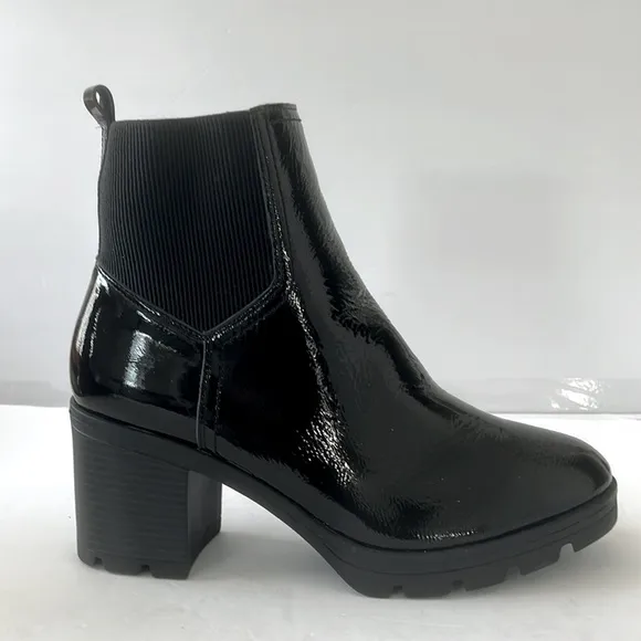 NATURALIZER $179 Women Verney 2 Leather Block Heel Ankle Boots Size 11 Med NWOT