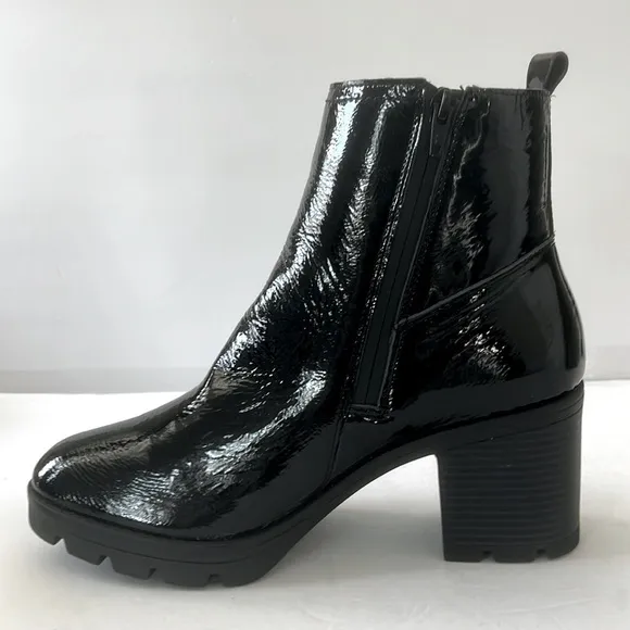 NATURALIZER $179 Women Verney 2 Leather Block Heel Ankle Boots Size 11 Med NWOT