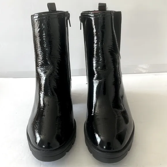 NATURALIZER $179 Women Verney 2 Leather Block Heel Ankle Boots Size 11 Med NWOT