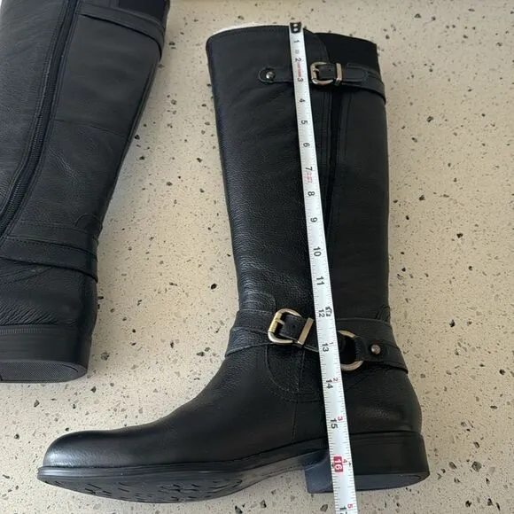 Naturalizer N5 Comfort Juletta Black Leather Knee High Riding Boots Women’s 6.5M