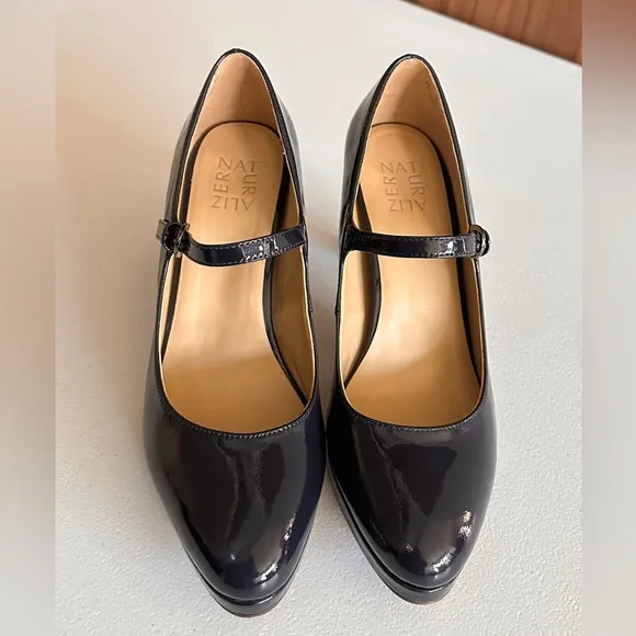 Naturalizer Navy Patent Leather Talissa Mary Jane Shoes 8.5M