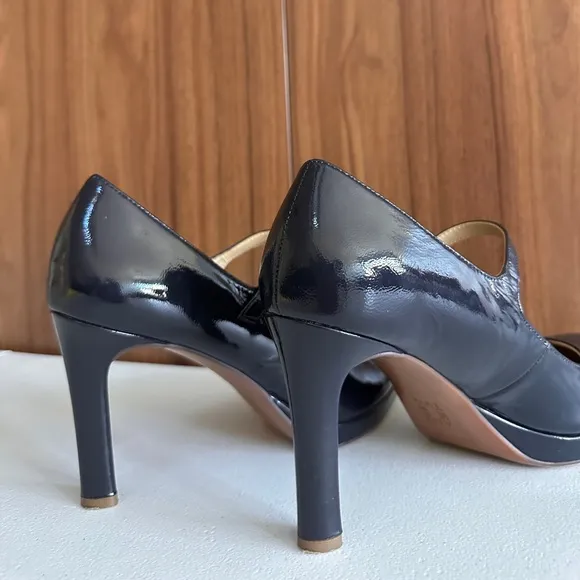 Naturalizer Navy Patent Leather Talissa Mary Jane Shoes 8.5M