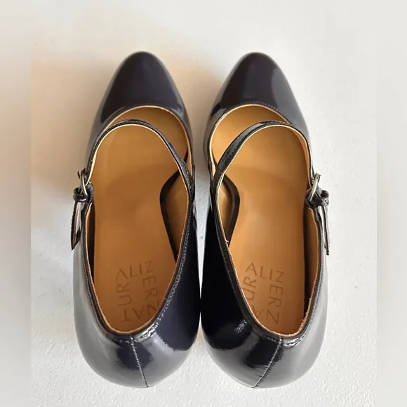 Naturalizer Navy Patent Leather Talissa Mary Jane Shoes 8.5M
