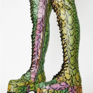 NEON VENOM THIGH HIGH BOOTS
