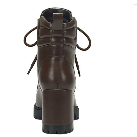 New Aerosoles Ankle Boots Esen brown combat lace up high heel ankle bootie 8.5