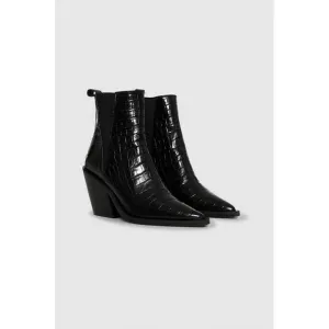 NEW ANINE BING bekah boots in black embossed